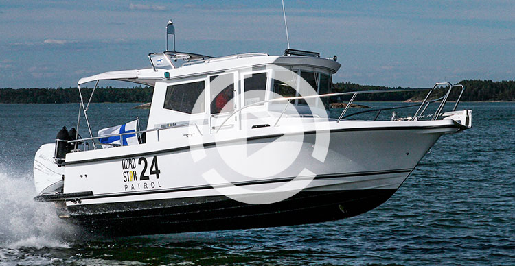 Морской всепогодный катер Nord Star 24 OB Patrol | Готовое решение катера для рыбалки троллингом